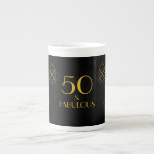 50 und Stil im Art-Déco-Stil Prozellantasse