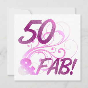 50 und toller Geburtstag Karte