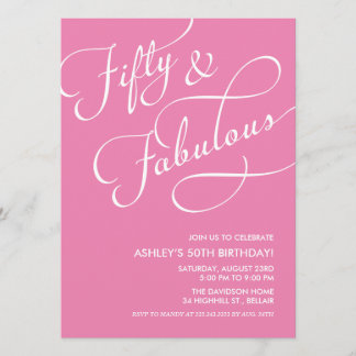 50 und vorzügliche Einladungen