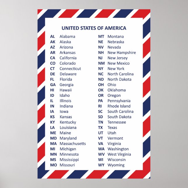 50 USA-Poster Poster (Vorne)