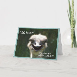 "50, was?" Birthday-lächelnder Strauß Karte