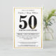 50. WEDDING JAHRESZEITEN - Stilgold INVITES Einladung (Stehend Vorderseite)