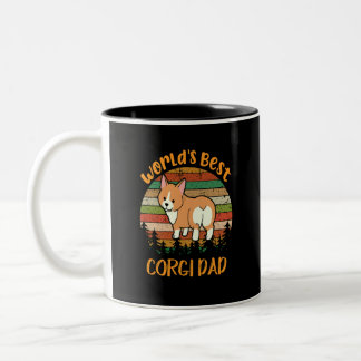 50 Weltbester Corgi-Vater Zweifarbige Tasse