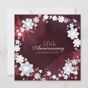 50. Winterliche Hochzeitsjubiläumsfeier Einladung