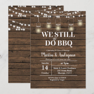 50. Wir machen immer noch BBQ Hochzeitsjubiläum Ei Einladung