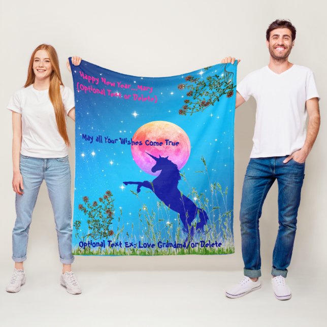 50"X60" Mondlicht-Einhorn Fleecedecke (Beispiel)
