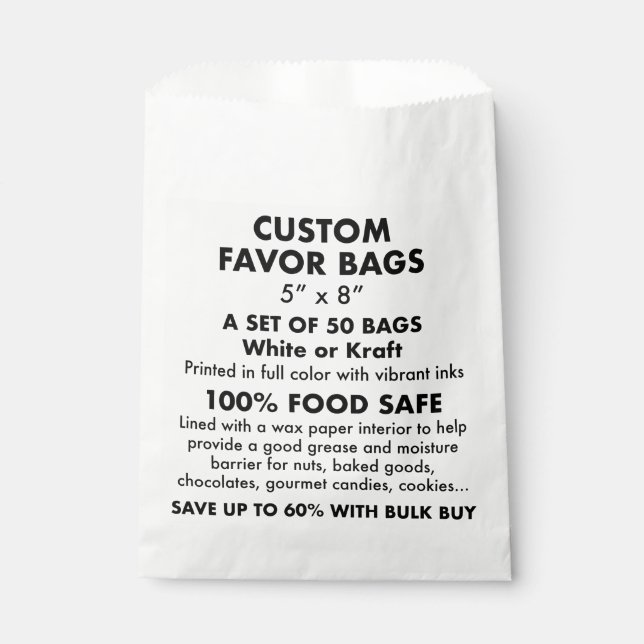 50 x Personalisierte Farbtaschen Geschenktütchen (Vorderseite)