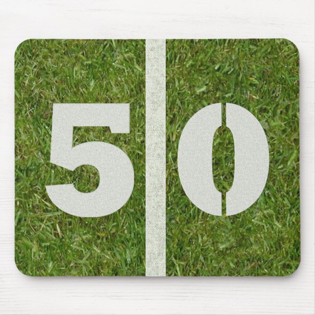 50 Yard-Line-Fußballplatz Mousepad (Vorne)