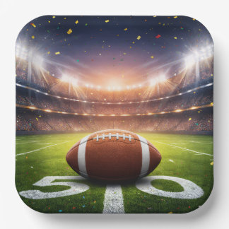 "50-Yard-Linie Game Day" Abmessungen: 22,86 cm Tel Pappteller