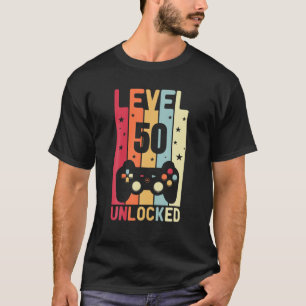 50 Years Birthday Level 50 Unlock Funny Cute T-Shirt