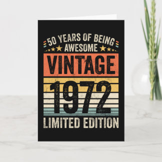 50 Years Of Being Awesome Vintage 1972 Karte