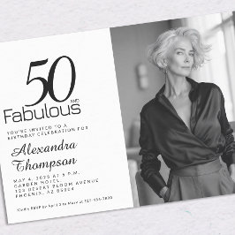 50and Fabulous 50th Birthday Party Invitation Einladung