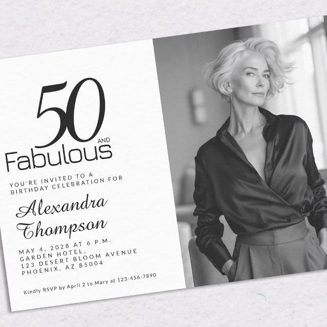 50and Fabulous 50th Birthday Party Invitation Einladung (Von Creator hochgeladen)