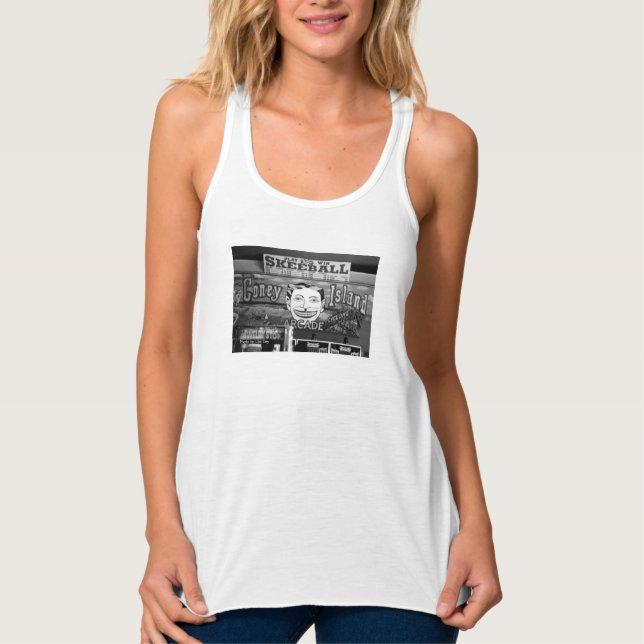 '50c Skeeball' Ladys' Racerback Tank Top (Vorderseite)