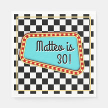 50er 1950er Sock Hop Rock & Rock Schachbrett 