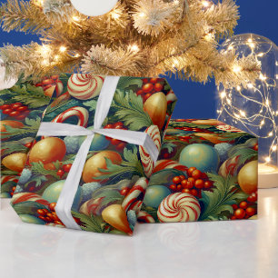 50er 60er Jahre Vintage Weihnachtspapier H1003 Geschenkpapier