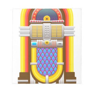 50er altmodische Jukebox Notizblock