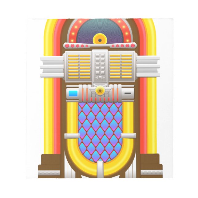 50er altmodische Jukebox Notizblock (Vorderseite)