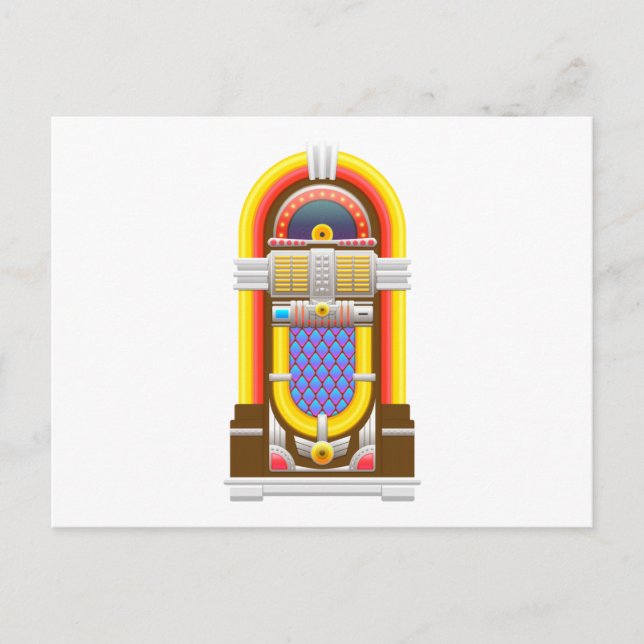 50er altmodische Jukebox Postkarte (Vorderseite)