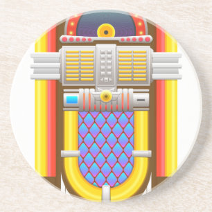 50er altmodische Jukebox Sandstein Untersetzer