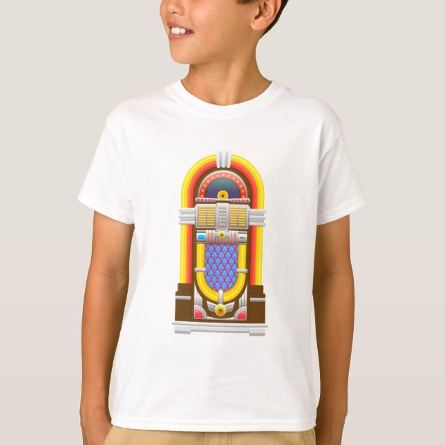 50er altmodische Jukebox T-Shirt (Vorderseite)