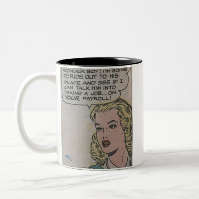 50er Classic Comic Zweifarbige Tasse (Links)