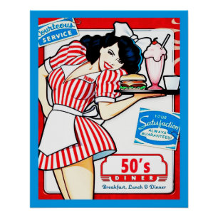 50er Diner Poster