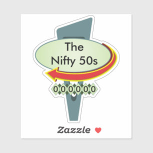 50er Diner Sign 4 Aufkleber