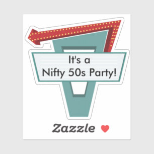 50er Diner Signer 1 Aufkleber