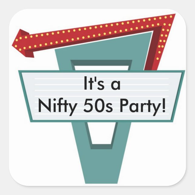 50er Diner Signer 1 Aufkleber (Vorderseite)