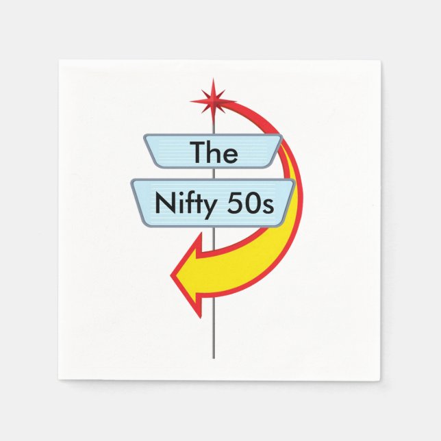 50er Diner Signer 2 Serviette (Vorderseite)