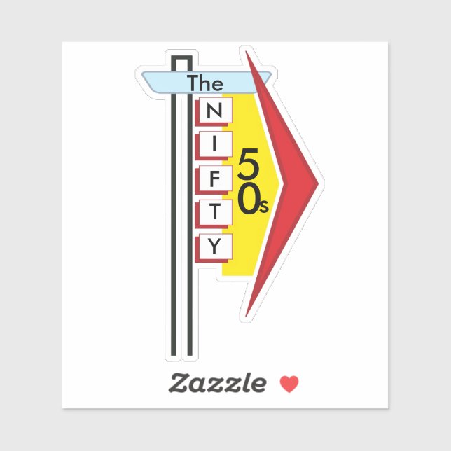 50er Diner Signer 3 Aufkleber (Blatt)