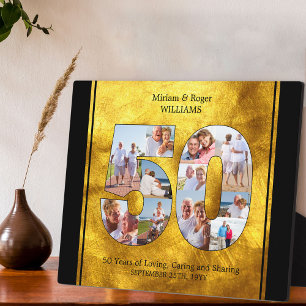 50er Foto-Collage Goldene Hochzeit Fotoplatte