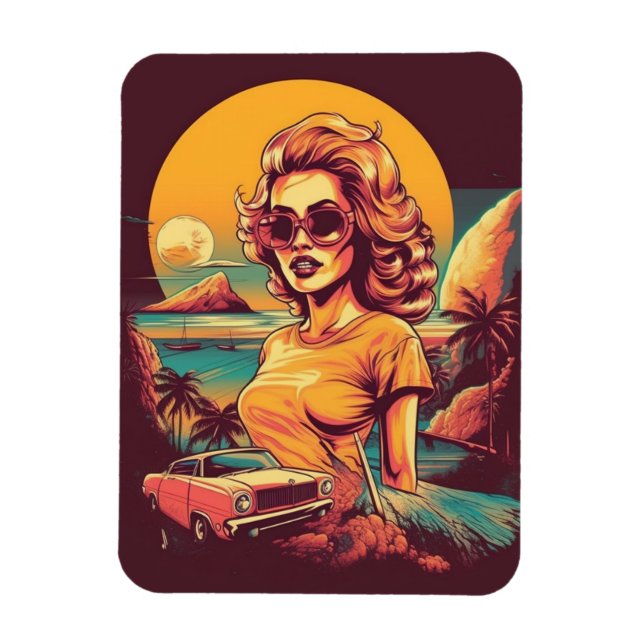 50er inspiriert Retromagnet Magnet (Vertikal)