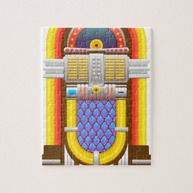 50er Jahre Retro-Musikbox Puzzle (Vertikal)