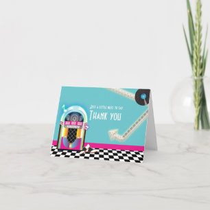 50er-Jukebox-Tanzparty-Sock-Hop-Dankeskarten Dankeskarte