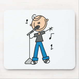 50er männliche Sänger-Strichmännchen-T - Shirts Mousepad