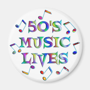 50er Musik-Leben Magnet