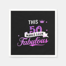 50er Pack Papier Servietten - Perfekt für Geburtst