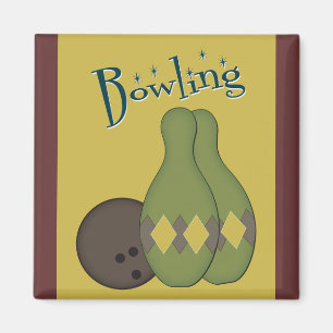 50er Retro Bowling Magnet