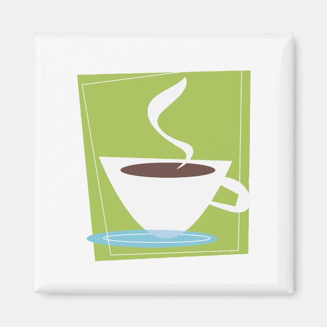50er Retro Coffe Cup Grafik Magnet (Vorne)