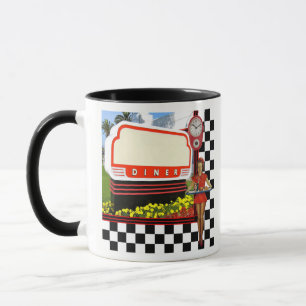 50er Retro Diner Blank Sign Tasse
