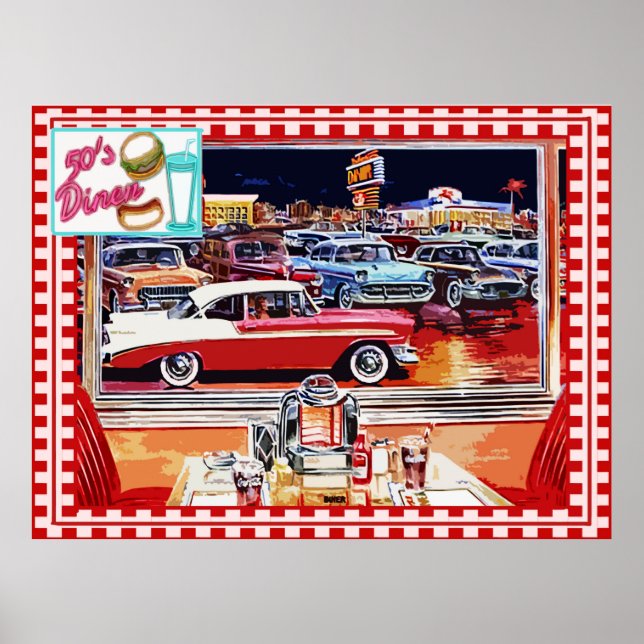 50er Retro Diner Poster (Vorne)