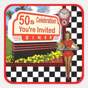 50er Retro Diner Sticker