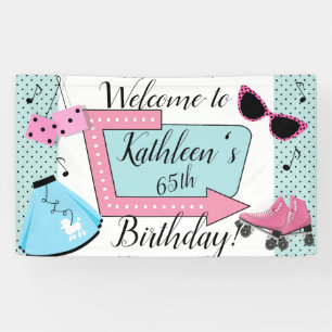 50er Retro-Geburtstag Banner