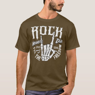 50er Rockabilly Sock Hop Rock'n'Roll Skeleton Hand T-Shirt