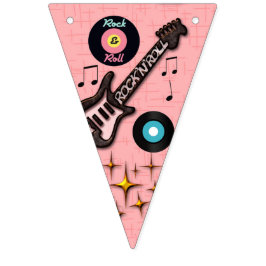 50er Rock'n'Roll Bunting. Wimpelkette