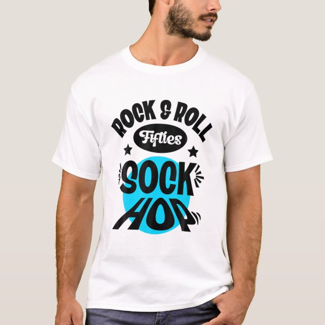 50er Sock Hop Bekleidung Rock and Roll Party 1950S T-Shirt (Vorderseite)