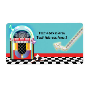 50er Sock Hop Dance Jukebox Party Packet Label