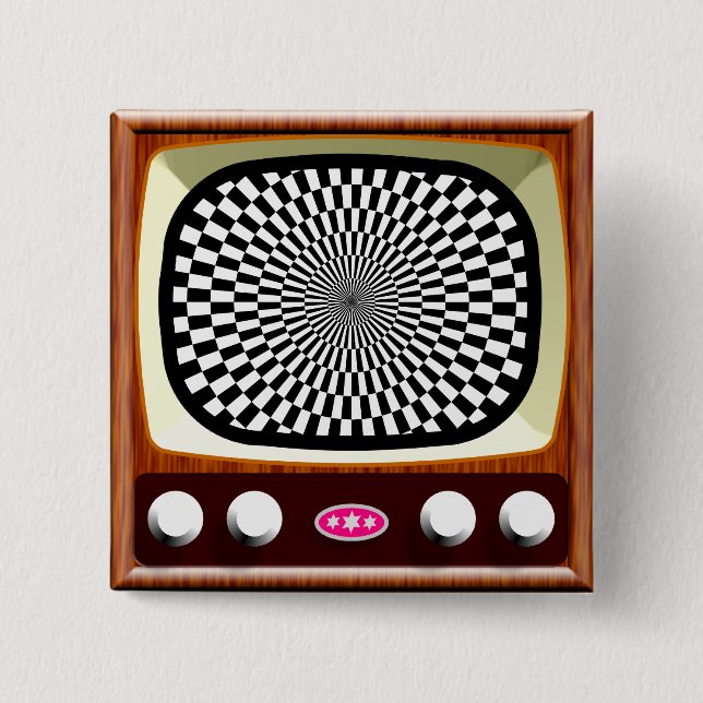 50er Television Op Art Button (Vorderseite)